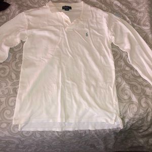 Ralph Lauren White Collard Long Sleeve